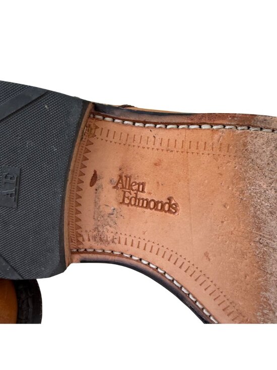 Allen Edmonds Men\'s Derby Shoes 8.5 EEE Leather Cap Toe Wingtip Lexington Brown main image 8
